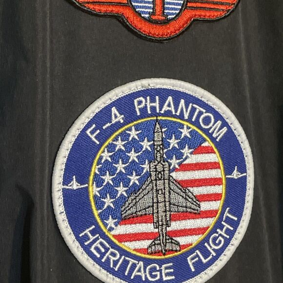 SPIRE Mens Flight Bomber Jacket Fighter Pilot Uniform Coat Patches 2xL - Picture 4 of 11